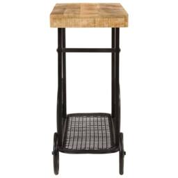 Berkfield Home Beautiful Console Table 112x36x76 cm Solid Wood Mango & Iron in Brown - Size: 112 x 36 x 76 cm - thumbnail 1