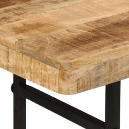 Berkfield Home Beautiful Console Table 112x36x76 cm Solid Wood Mango & Iron in Brown - Size: 112 x 36 x 76 cm - thumbnail 5