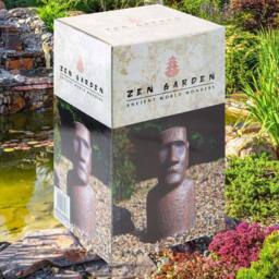 "VFM e-Store Easter Island Bronze Bust Head 12"" Zen Garden Ornament in Brown" - thumbnail 2