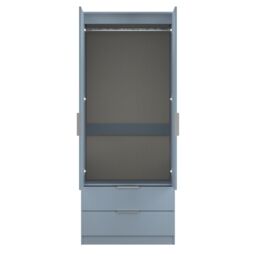Ready Assembled 2 U Dover 2 Door 2 Drawer Mirrored Wardrobe (Ready Assembled) in Light Blue - thumbnail 8
