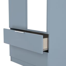Ready Assembled 2 U Dover 2 Door 2 Drawer Mirrored Wardrobe (Ready Assembled) in Light Blue - thumbnail 7