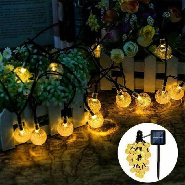 VOGREX 12M-100LED Warm White LED Ball Solar Light Retro Ball - image 1