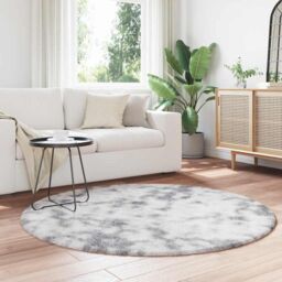 Berkfield Home Shaggy Rug High Pile NAVARRA Light Grey 160x160 cm Polyester - Size: Medium - thumbnail 3
