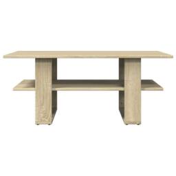 Berkfield Home Coffee Table Sonoma Oak 102x55x42 cm Engineered Wood in Light Oak - Size: 102 x 55 x 42 cm - thumbnail 3