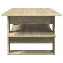 Berkfield Home Coffee Table Sonoma Oak 102x55x42 cm Engineered Wood in Light Oak - Size: 102 x 55 x 42 cm - thumbnail 4
