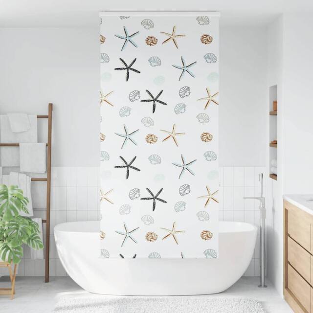 Berkfield Home Shower Roller Blind with Cassette 90x240 cm Fabric Width 86 cm in White - image 1