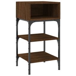 Berkfield Home Bedside Tables 2 pcs Brown Oak 35x34.5x70 cm Engineered Wood - thumbnail 4