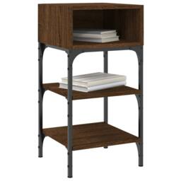 Berkfield Home Bedside Tables 2 pcs Brown Oak 35x34.5x70 cm Engineered Wood - thumbnail 3