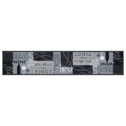 Berkfield Home Kitchen Rug Washable Wine Grey 60x300 cm Velvet - thumbnail 3