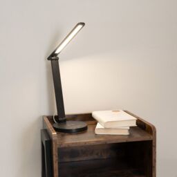ValueLights Kiko Black Adjustable Dimmable LED Wireless Charger Desk Lamp - thumbnail 4