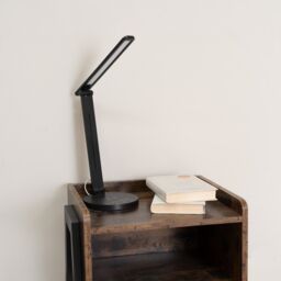 ValueLights Kiko Black Adjustable Dimmable LED Wireless Charger Desk Lamp - thumbnail 3