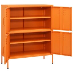 Berkfield Home Storage Cabinet Orange 80x35x101.5 cm Steel - thumbnail 6