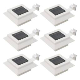 Berkfield Home Outdoor Solar Lamps 6 pcs LED Square 12 cm White - thumbnail 2