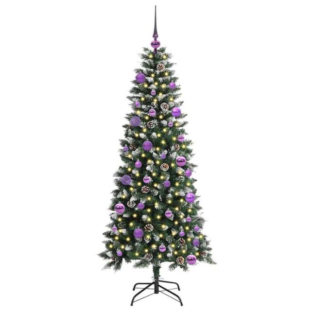 Berkfield Home Elegant Artificial Christmas Tree with 150 LEDs Green 66 x 66 x 150 cm - image 1