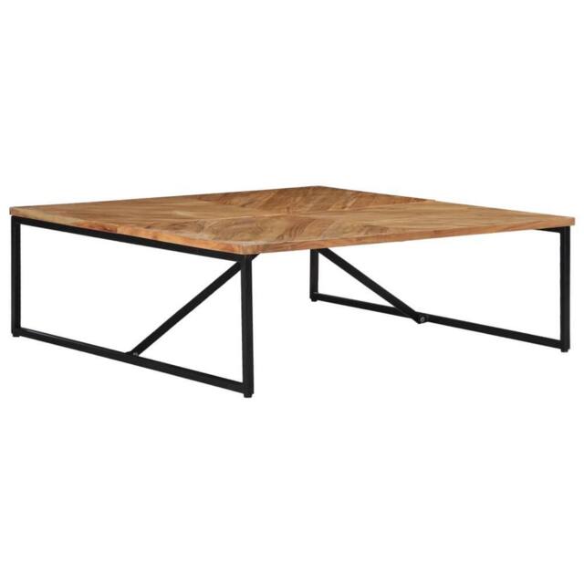 Berkfield Home Beautiful Coffee Table 110x110x36 cm Solid Acacia Wood in Brown - Size: 110 x 110 x 36 cm - image 1