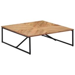 Berkfield Home Beautiful Coffee Table 110x110x36 cm Solid Acacia Wood in Brown - Size: 110 x 110 x 36 cm - thumbnail 2
