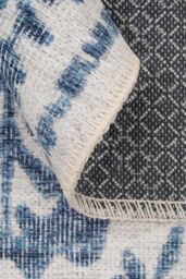 Kukoon 80x150cm Beige Blue Washable Indoor Doormat Front Door Entrance Rug - Size: 80 cm x 150 cm - thumbnail 2