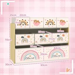 PAWNORA 3-Tier Toy Organiser Shelf with 9 Storage Boxes - thumbnail 2