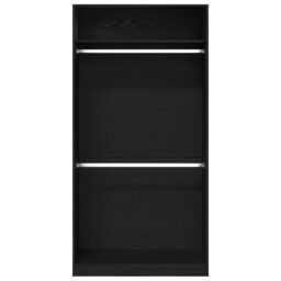 Berkfield Home Black Oak Wardrobe - 100x50x200 cm, Made of Engineered Wood - Size: 100 x 50 x 200 cm - thumbnail 6