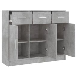Berkfield Home Sideboard Concrete Grey 91x28x75 cm Engineered Wood - Size: 91 x 28 x 75 cm - thumbnail 6