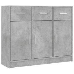 Berkfield Home Sideboard Concrete Grey 91x28x75 cm Engineered Wood - Size: 91 x 28 x 75 cm - thumbnail 2