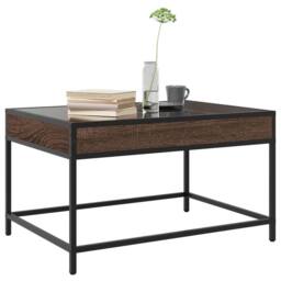Berkfield Home Decorative Coffee Table with Infinity LED Brown Oak 70x50x41 cm - Size: 70 x 50 x 41 cm - thumbnail 5