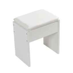 FORGEVIO White Dressing Table Stool Makeup Chair Soft Padded Cushion - thumbnail 6