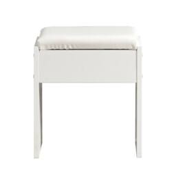 FORGEVIO White Dressing Table Stool Makeup Chair Soft Padded Cushion - thumbnail 5