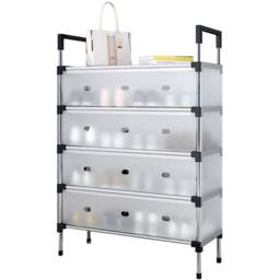 VOGREX 5 Tier Cabinet Storage Organiser Shoe Rack Stand Holder in Grey - thumbnail 1