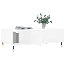 Berkfield Home Coffee Table White 104x60x35 cm Engineered Wood - Size: 104 x 60 x 35 cm - thumbnail 4