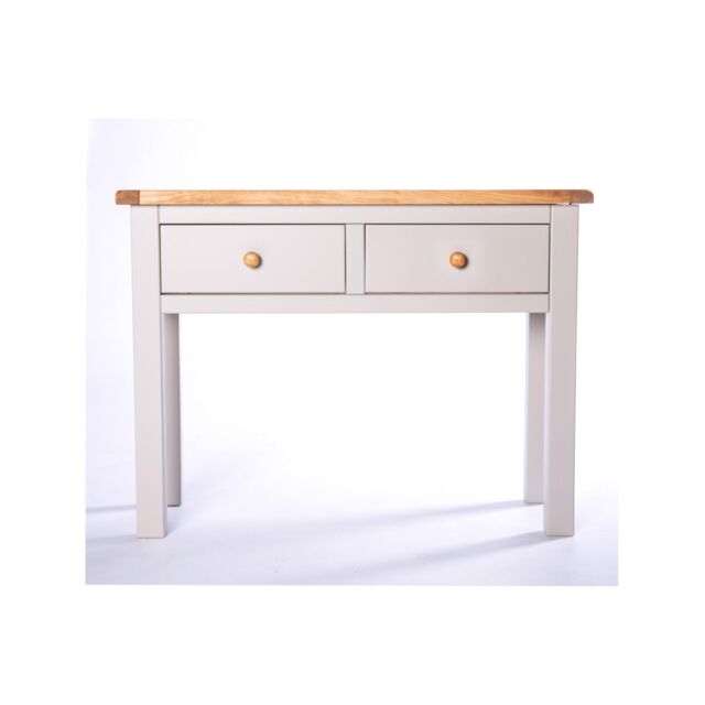Cabinet Bits Argenta Light Grey 2 Drawer Console Table Wood Knob - image 1