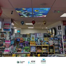 ENER-J Ocean Marine LED Ceiling Panels Set of 4 60x60 40W 2D Effect in White - Size: 25 cm diameter x 19 cm high - thumbnail 6
