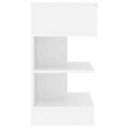 Berkfield Home Bedside Cabinet White 40x35x65 cm Engineered Wood - Size: 40 x 35 x 65 cm - thumbnail 6