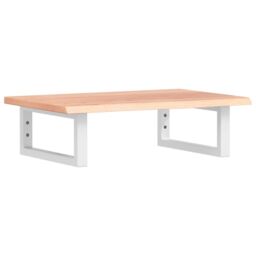 Berkfield Home Basin Shelf Wall Mounted Steel & Solid Wood Oak in Brown - thumbnail 2
