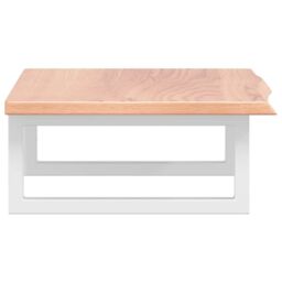 Berkfield Home Basin Shelf Wall Mounted Steel & Solid Wood Oak in Brown - thumbnail 5