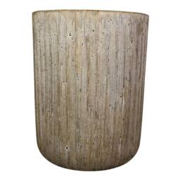 Four Candle Pebble Stone Cylinder Decorative Vase in Natural - thumbnail 1