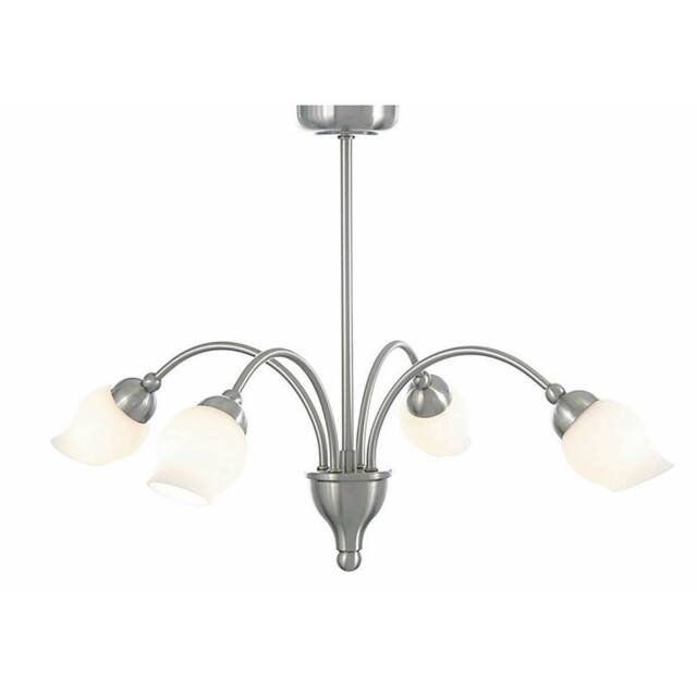 Netlighting Rimini Pendant 4 Light G9 Satin Chrome in Grey - image 1