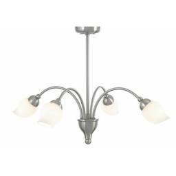 Netlighting Rimini Pendant 4 Light G9 Satin Chrome in Grey - thumbnail 1