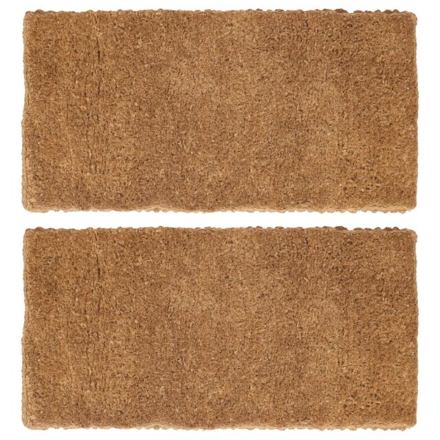 Nicola Spring Premium Handmade Coir Door Mats - 120 x 60cm - Set of 2 in Brown - Size: 60 cm x 120 cm - image 1
