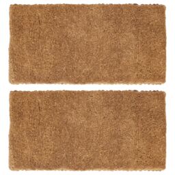 Nicola Spring Premium Handmade Coir Door Mats - 120 x 60cm - Set of 2 in Brown - Size: 60 cm x 120 cm - thumbnail 1