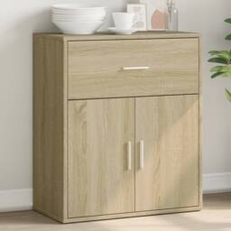 Berkfield Home Sideboard Sonoma Oak 60x31x70 cm Engineered Wood in Light Tan - Size: 60 x 31 x 70 cm - thumbnail 2