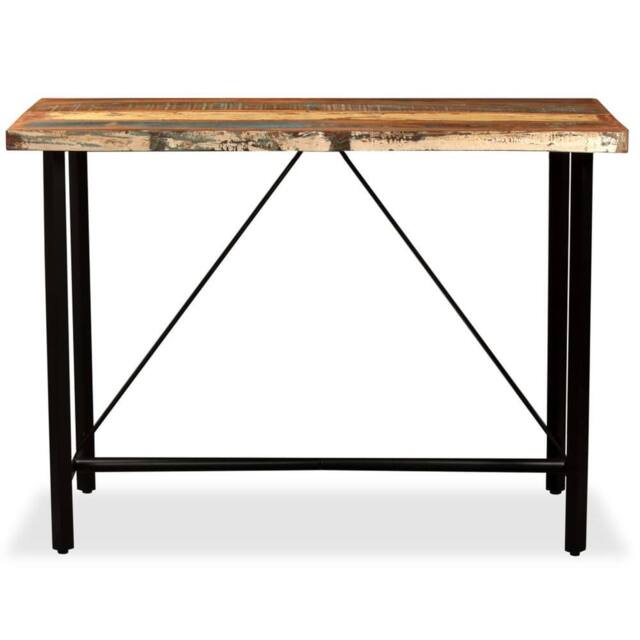 Berkfield Home Bar Table Solid Reclaimed Wood 120x60x107 cm in Brown - Size: 120 x 60 x 107 cm - image 1