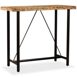 Berkfield Home Bar Table Solid Reclaimed Wood 120x60x107 cm in Brown - Size: 120 x 60 x 107 cm - thumbnail 8