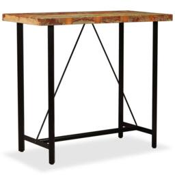 Berkfield Home Bar Table Solid Reclaimed Wood 120x60x107 cm in Brown - Size: 120 x 60 x 107 cm - thumbnail 9