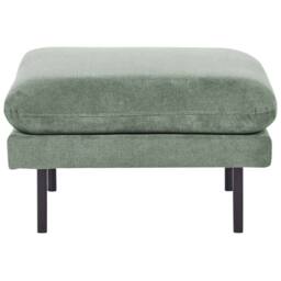 Wyld and Coco Pillow-Top Footstool Green Chenille With Aluminium Legs - thumbnail 3