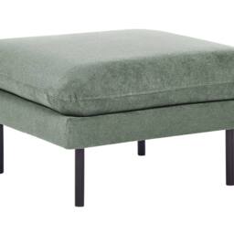 Wyld and Coco Pillow-Top Footstool Green Chenille With Aluminium Legs - thumbnail 2