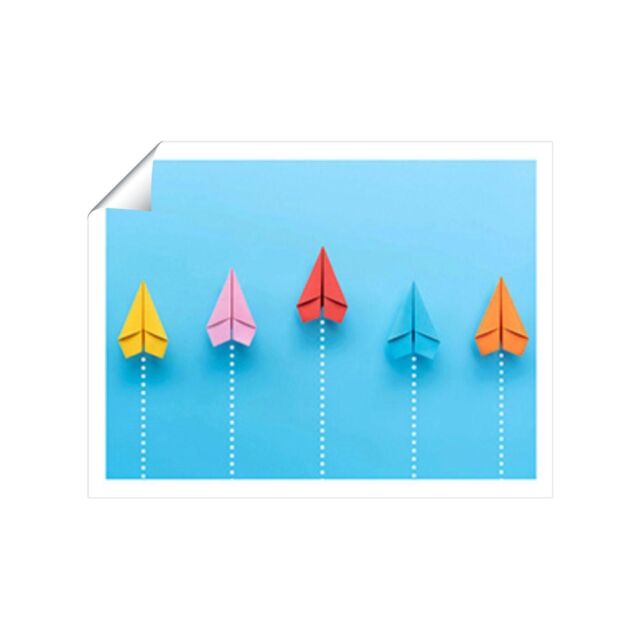 "Warren Reed - Designer Paper Aeroplanes Unframed Art Print - Size: W24"" x H36""" - image 1