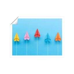 "Warren Reed - Designer Paper Aeroplanes Unframed Art Print - Size: W24"" x H36""" - thumbnail 2