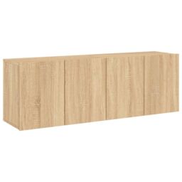 Berkfield Home TV Cabinets Wall-mounted 2 pcs Sonoma Oak 60x30x41 cm in Brown - Size: 60 x 30 x 41 cm - thumbnail 2
