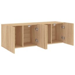 Berkfield Home TV Cabinets Wall-mounted 2 pcs Sonoma Oak 60x30x41 cm in Brown - Size: 60 x 30 x 41 cm - thumbnail 6